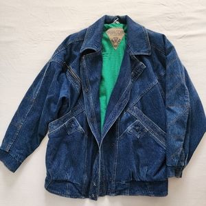 Vintage Jean Jacket flannel lined medium